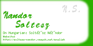 nandor soltesz business card